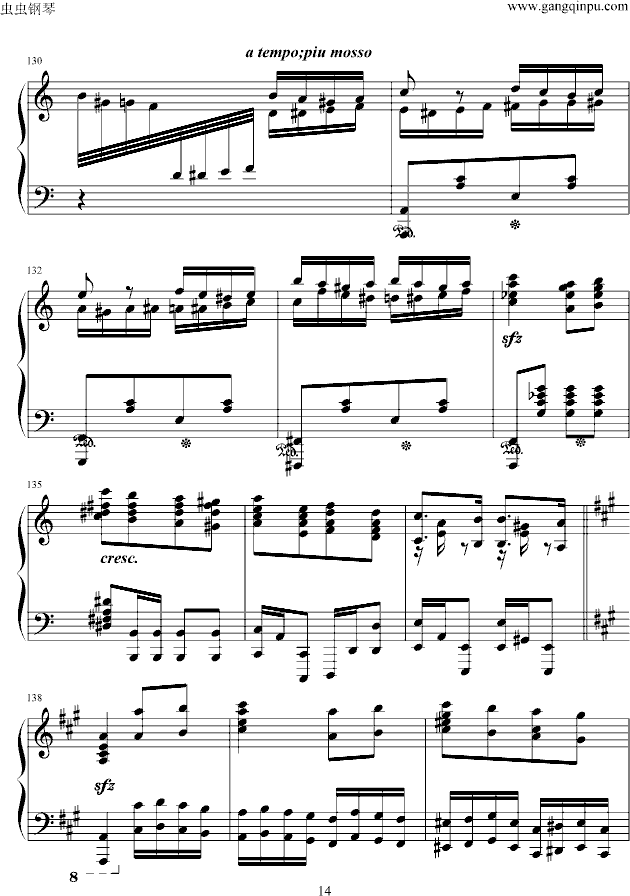 瓦洛多斯《土耳其进行曲》原版-钢琴谱(钢琴曲)-莫扎特14
