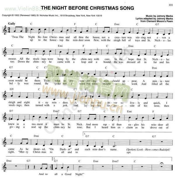 130.THE NIGHT BEFORE CHRISTMAS SONG1