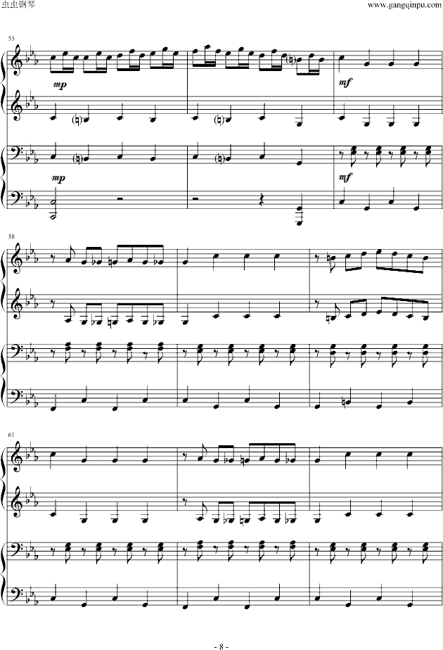逆鳞狂想曲-钢琴谱(钢琴曲)-世界名曲8
