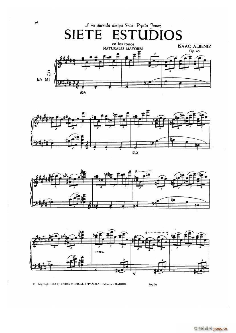 Albeniz op 65 Etudes no 1 726