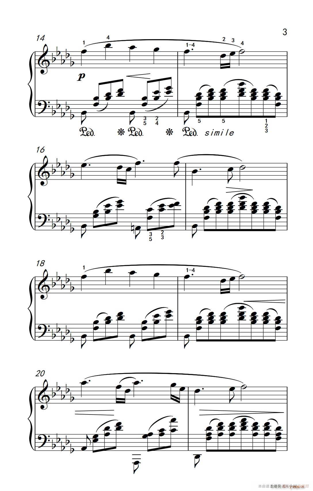 第九级2 云雀（中央音乐学院 钢琴（业余）考级教程 7-9级）3