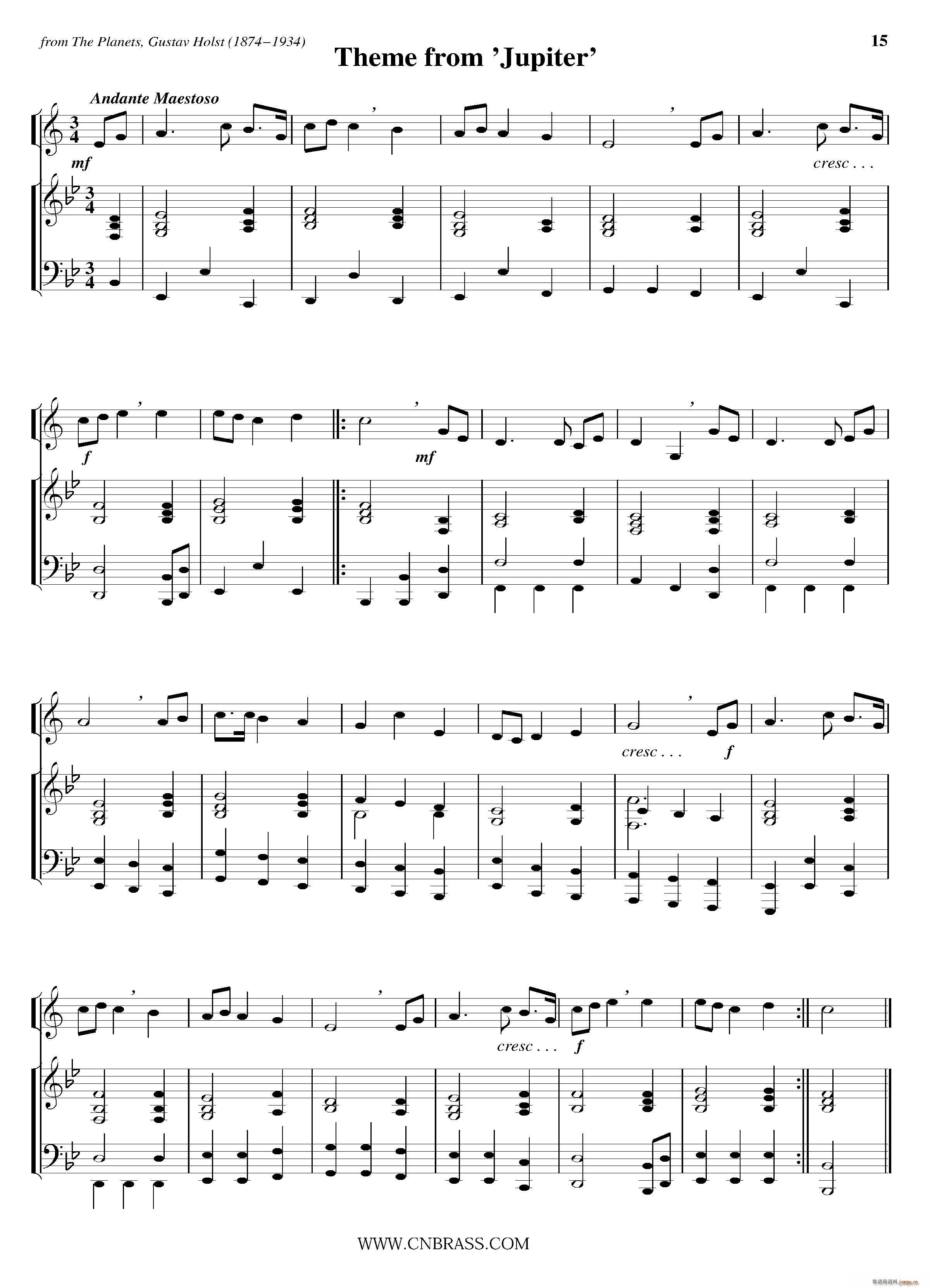 Theme from Jupiter (小号 钢琴伴奏)1