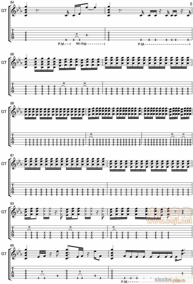 说传记谱-分享-Nickelback-throw yourself away-节奏吉他谱_nickelback5