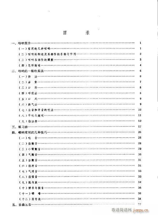 怎样吹唢呐 目录 1-201