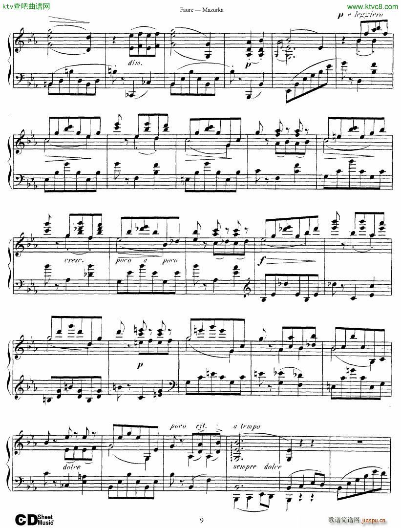 Faure Mazurka Op 329