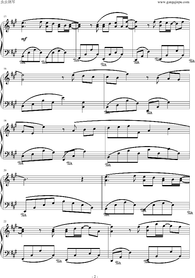 爱不单行（完整版）-钢琴谱(钢琴曲)-罗志祥2