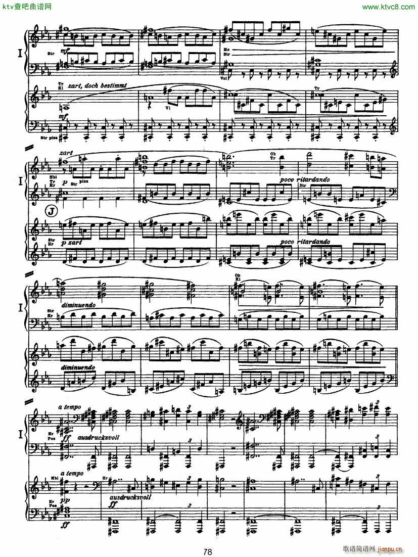 Bruckner Symphony No 4 4 hands arr 二27