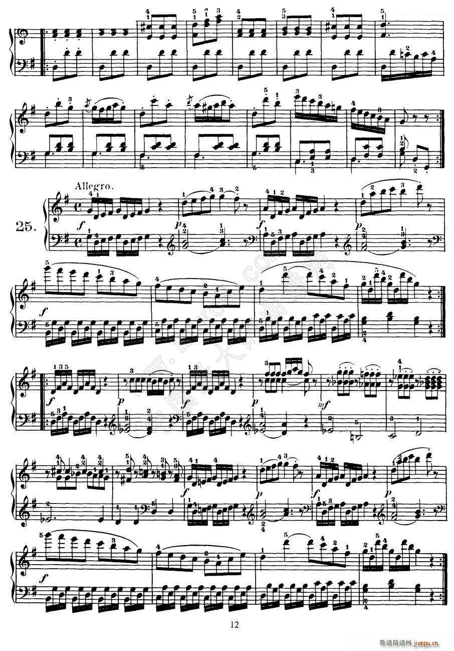 Czerny - 100 Progressive Studies Op 139（22―36）2