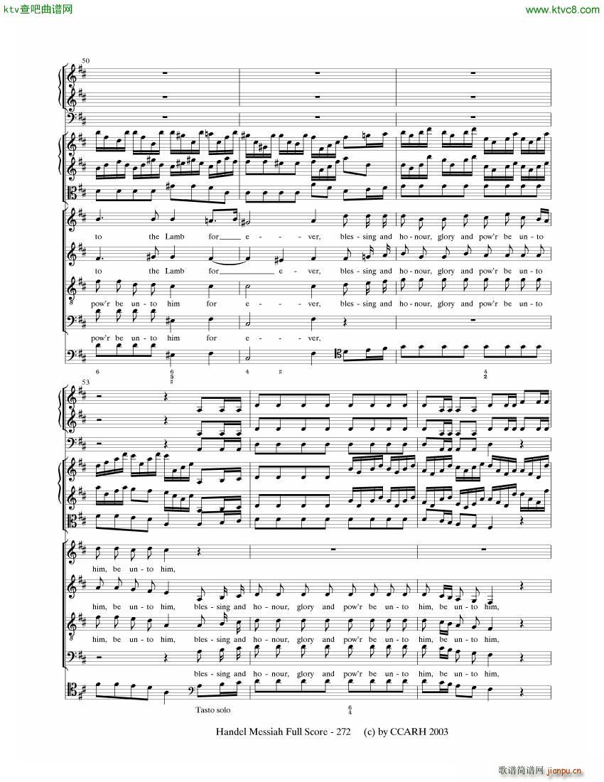 G F Handel Messiah Open Score 七31