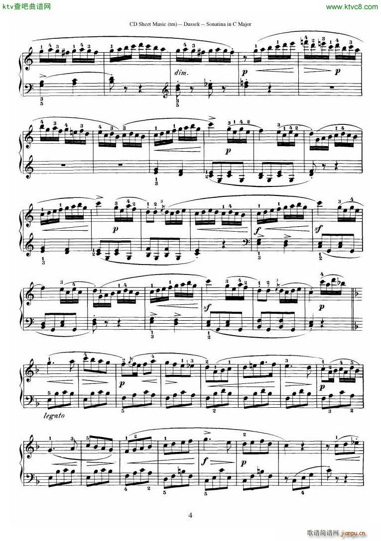 Dussek Sonatina in G Major9