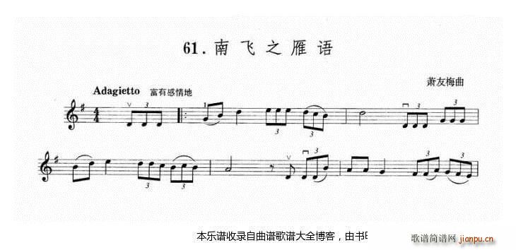 小提琴南飞之雁语1