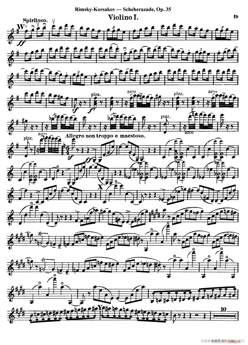 Scheherazade（Ⅳ）Op 35（第一小提琴）6