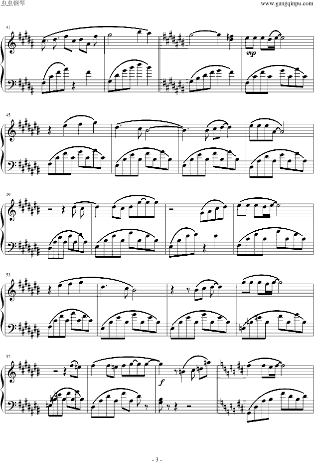 鸟之诗（抒情慢版）-钢琴谱(钢琴曲)-鸟之诗3
