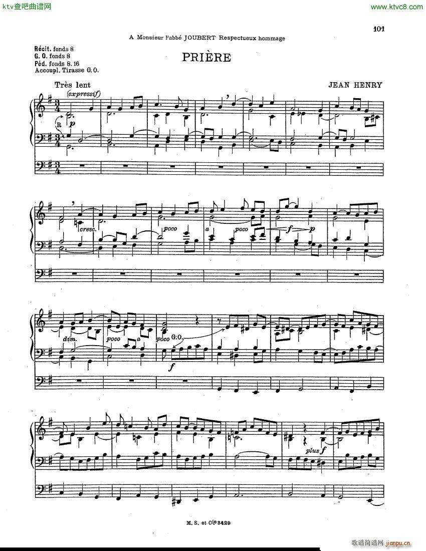 Henry Jean Prière organ1