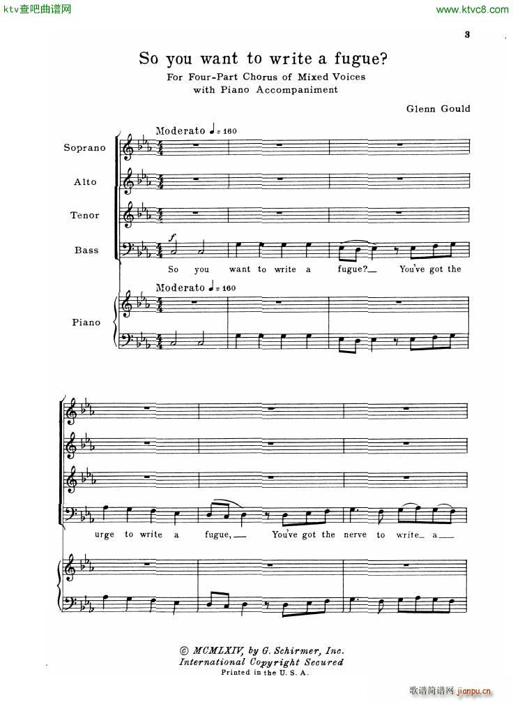 Gould Glenn So you want to write a fugue1