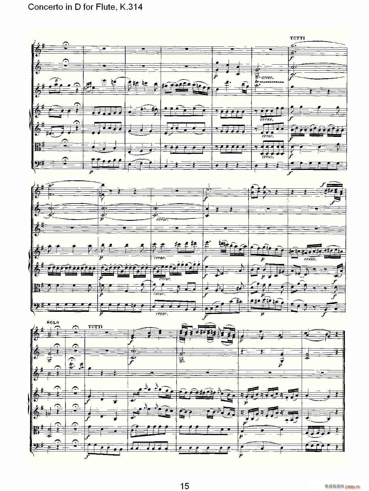 Concerto in D for Flute, K.314（D调长笛协奏曲, K.314）15