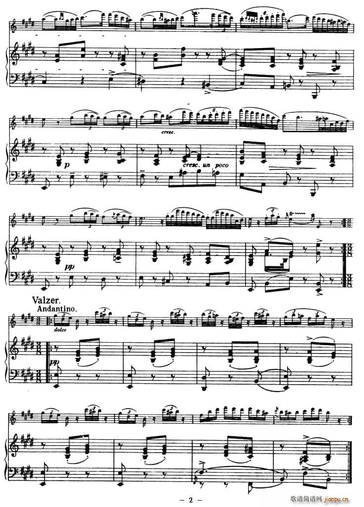 CANTABILE E VALZER（钢琴伴奏小提琴谱）2