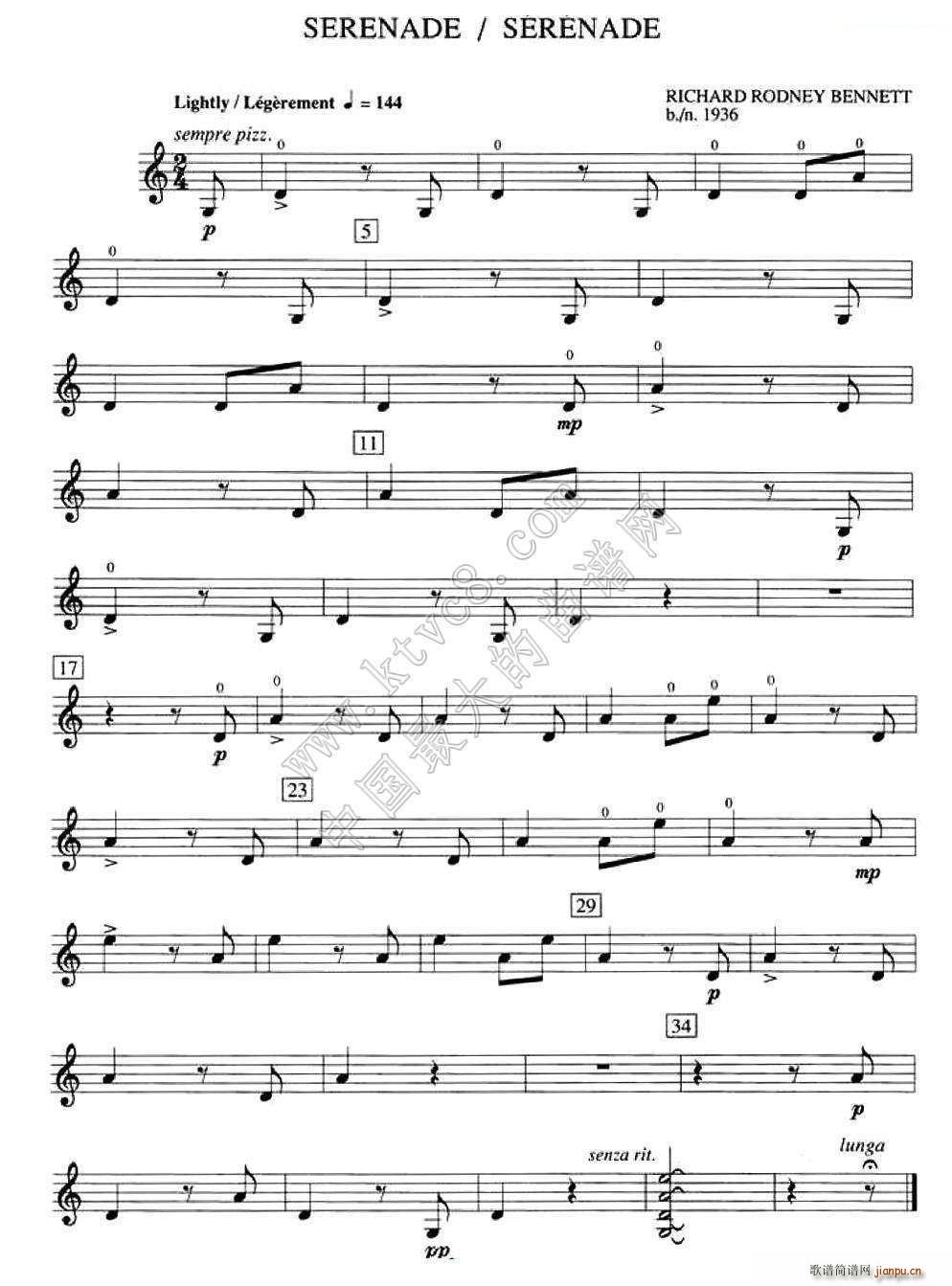 Serenade (加拿大小提琴考级 预备级)1