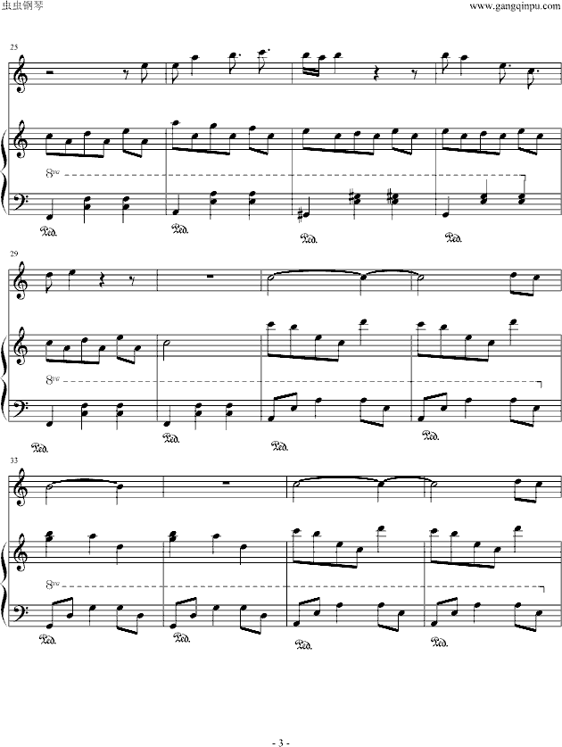 (once\情难独奏)插曲《the hill》-钢琴谱(钢琴曲)-影视3