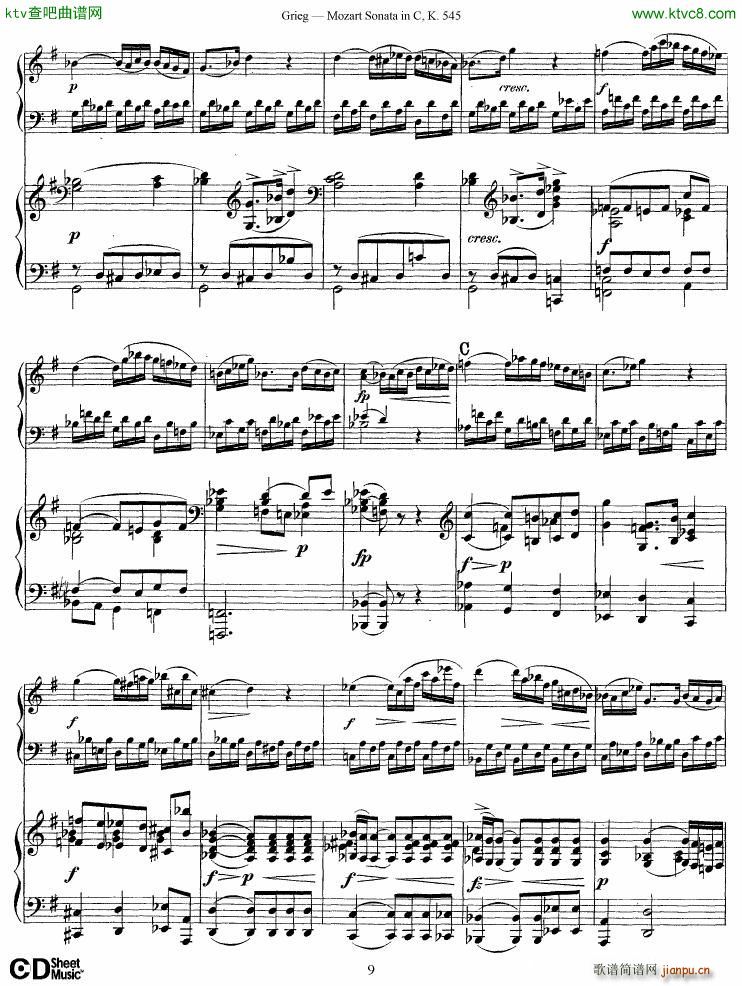 Grieg Mozart sonata KV545 2 pianos9