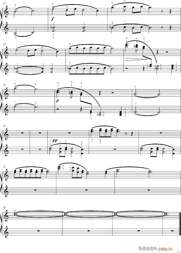 夜曲第一首（四手联弹）_肖邦-chopin4