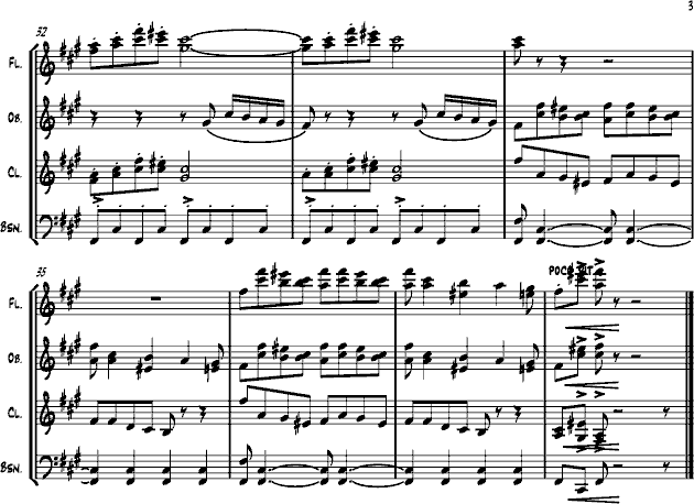 《四小天鹅舞曲》木管四重奏-钢琴谱(钢琴曲)-柴科夫斯基-Peter Ilyich Tchaikovsky3