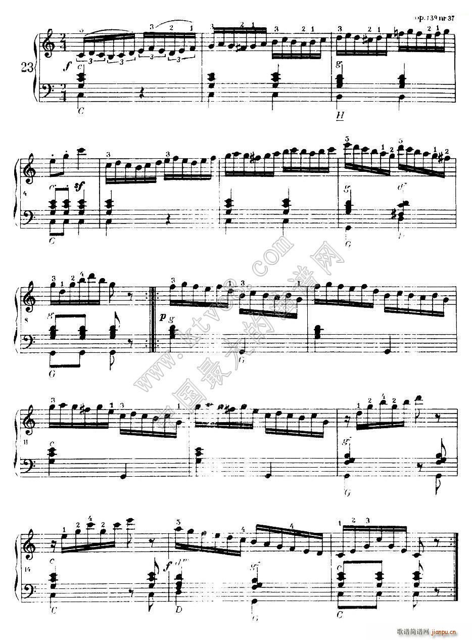 《车尔尼手风琴练习曲集》（第Ⅰ册）（22―36）2