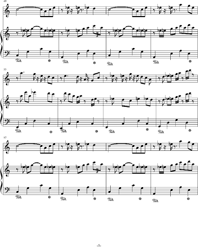 屋顶上的猫-钢琴谱(钢琴曲)-30281025