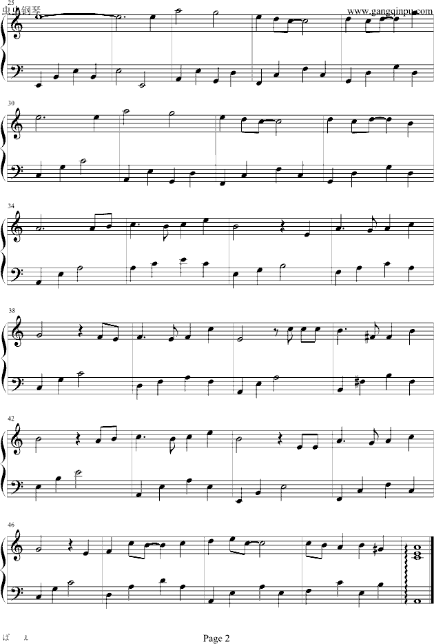 天空之城(��易版)-钢琴谱(钢琴曲)-久石让2