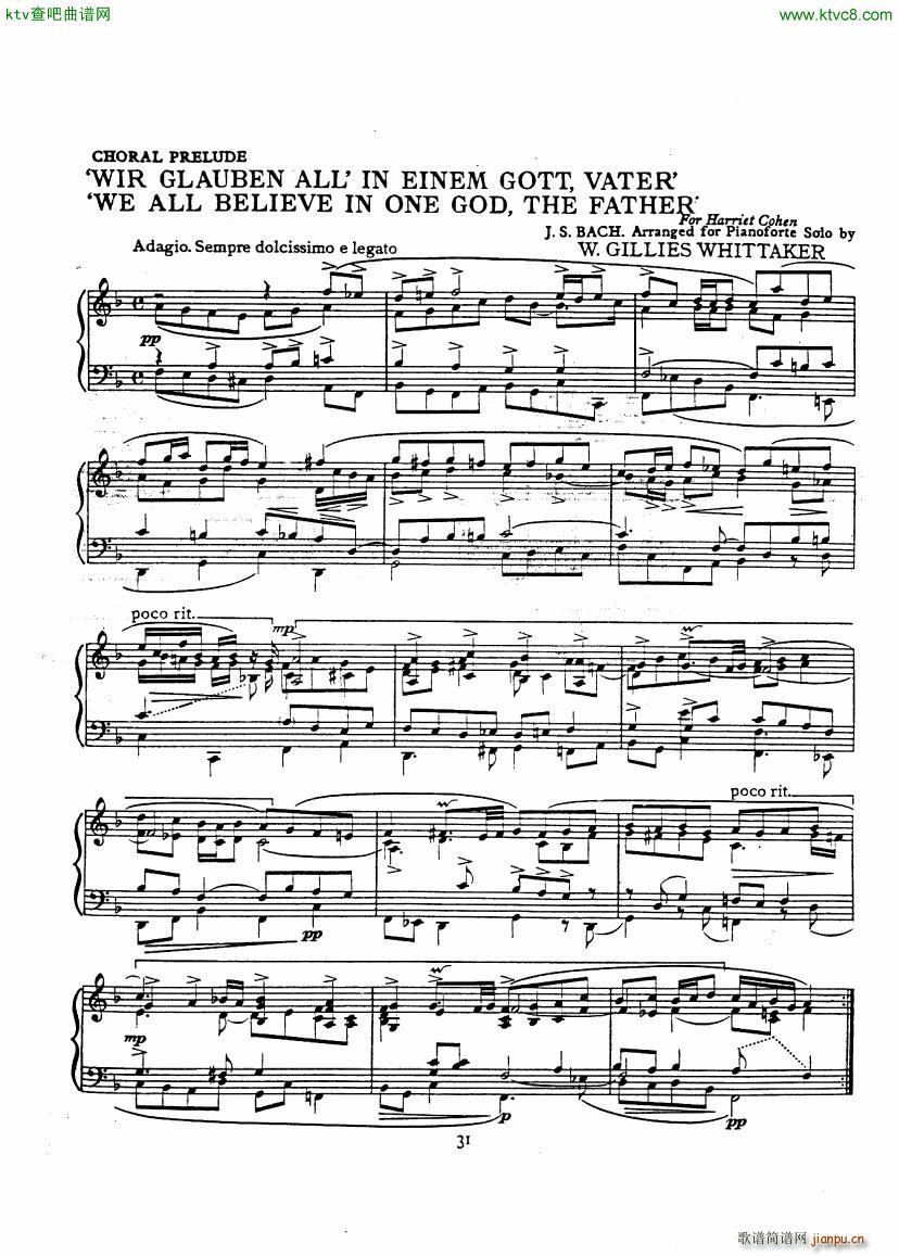 Bach JS A transcription book for Harriet Cohen34