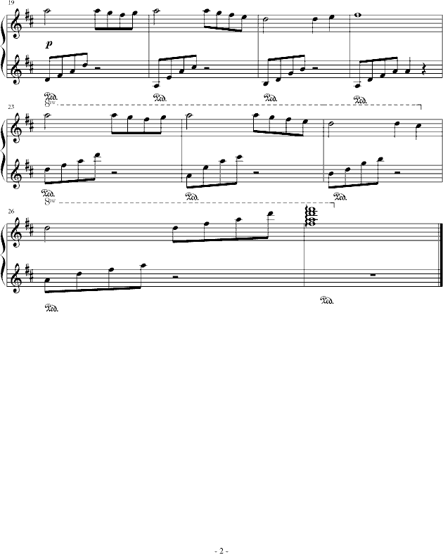 依恋-钢琴谱(钢琴曲)-木下千叶2
