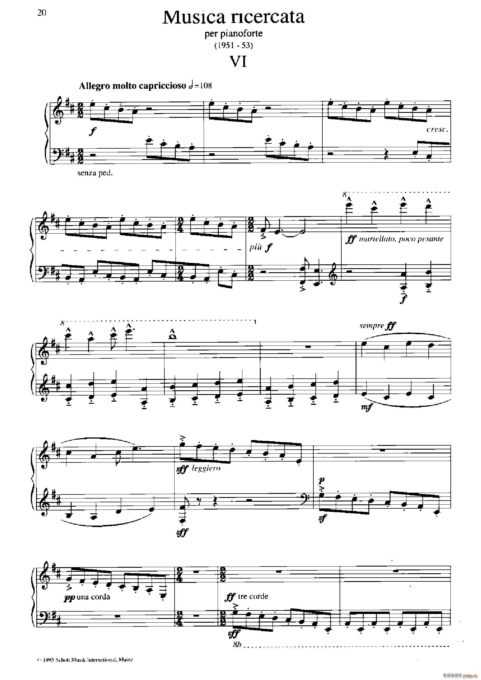 Musica Ricercata(音乐习作 6)1