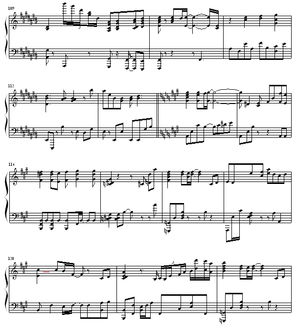鸟之诗 - ＜完美版＞-钢琴谱(钢琴曲)-动漫影视9