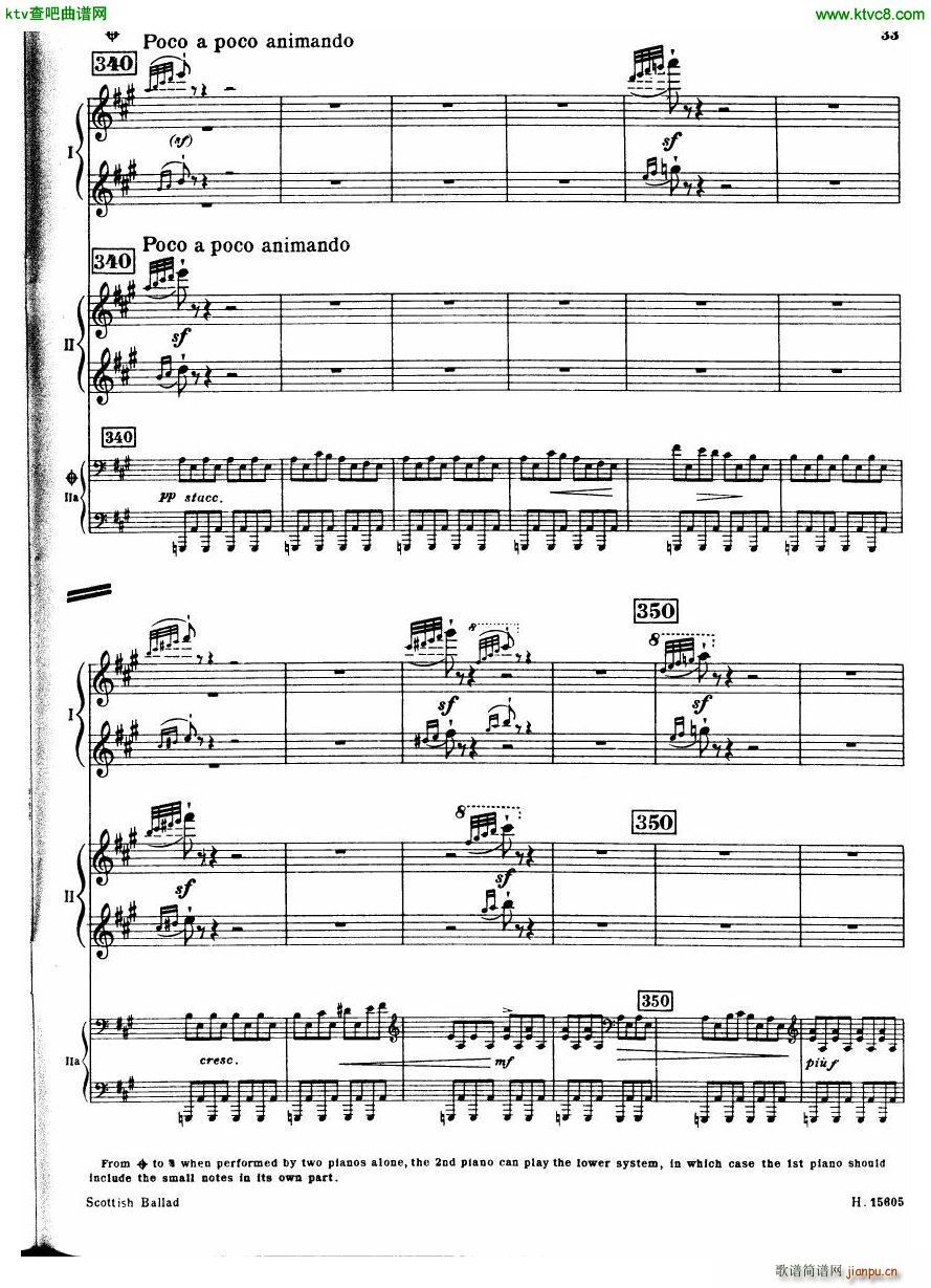 Britten Scottish Ballad op 26 arr for 2 pianos34