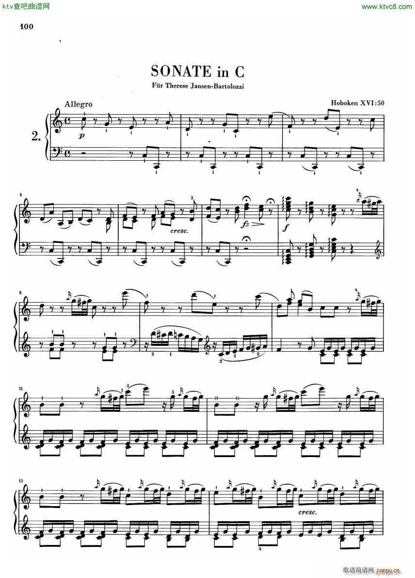 Haydn hob xvi 50sc Sonata601