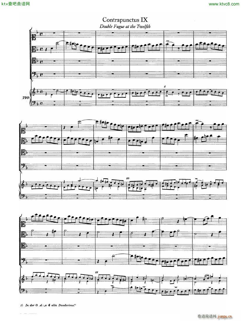 Bach JS BWV 1080 Kunst der Fuge part 1 二6