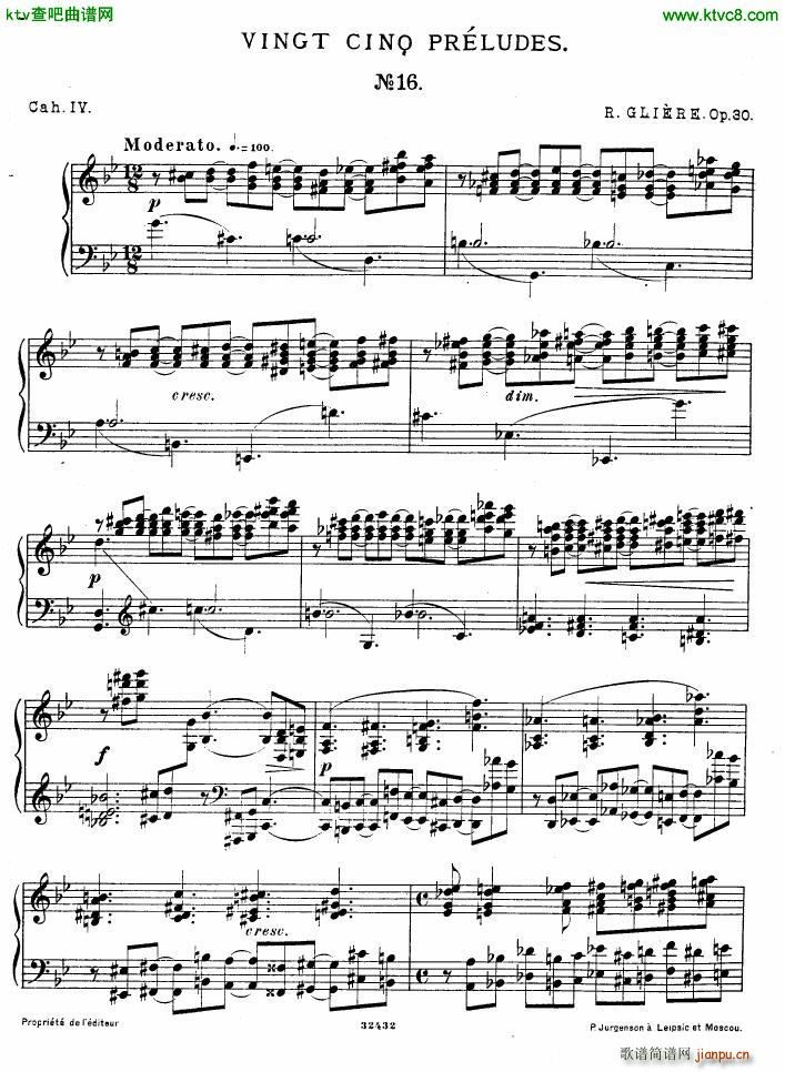 Gliere 25 Preludes op30 Book41