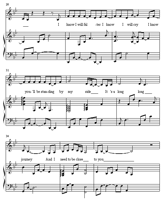 Journey - 弹唱版-钢琴谱(钢琴曲)-张韶涵4