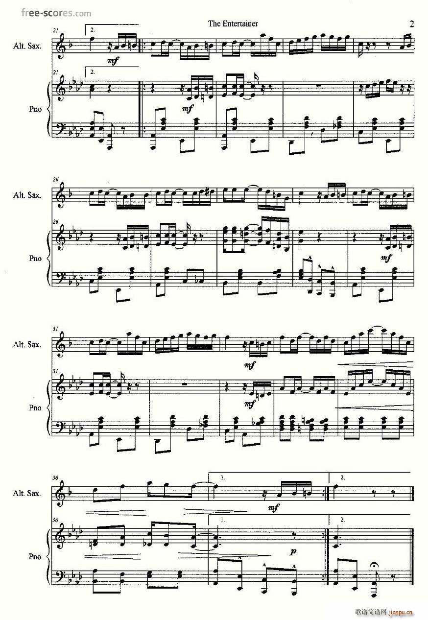The Entertainer(中音萨克斯+钢琴伴奏)2