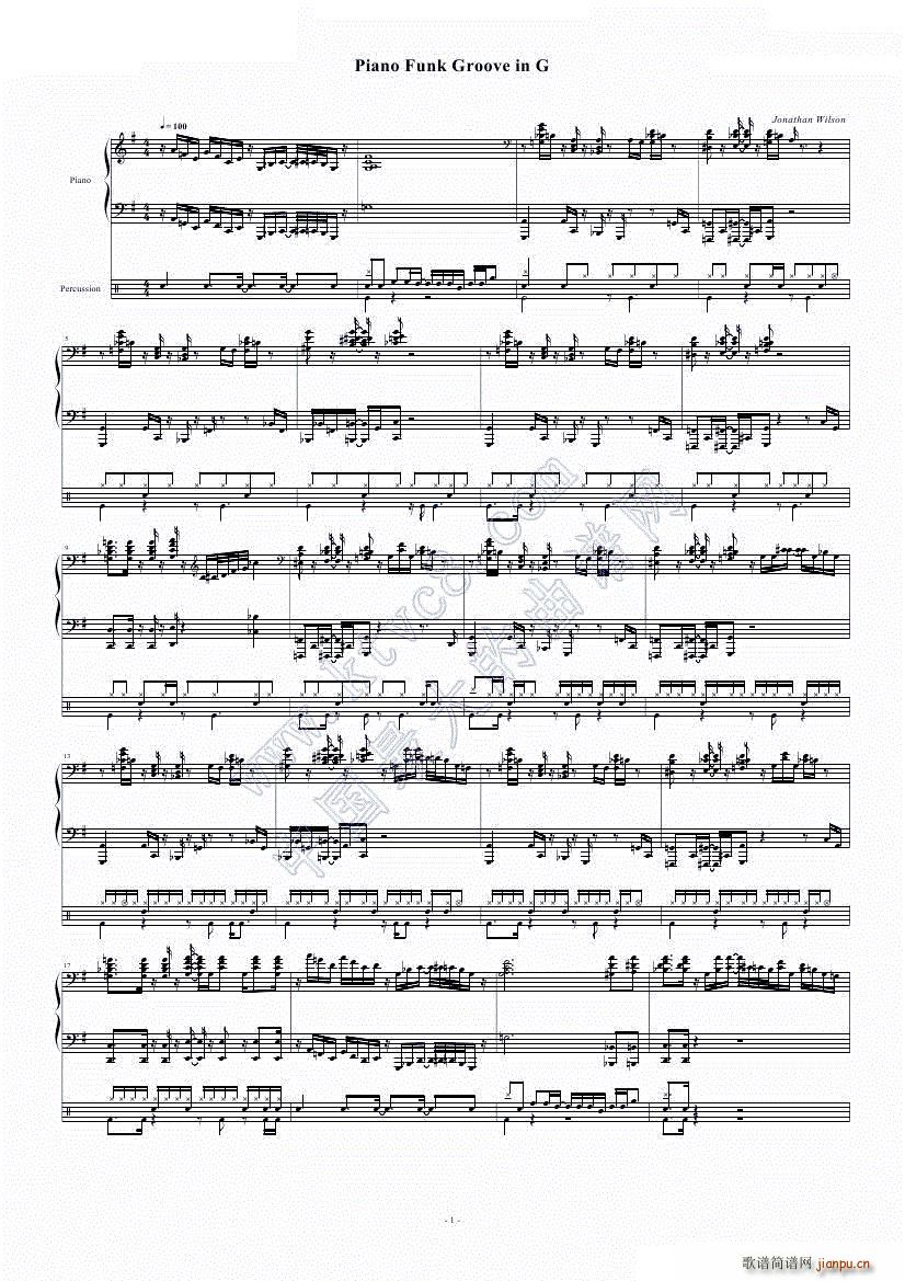 Funk Groove in G_Jonathan Wilson1