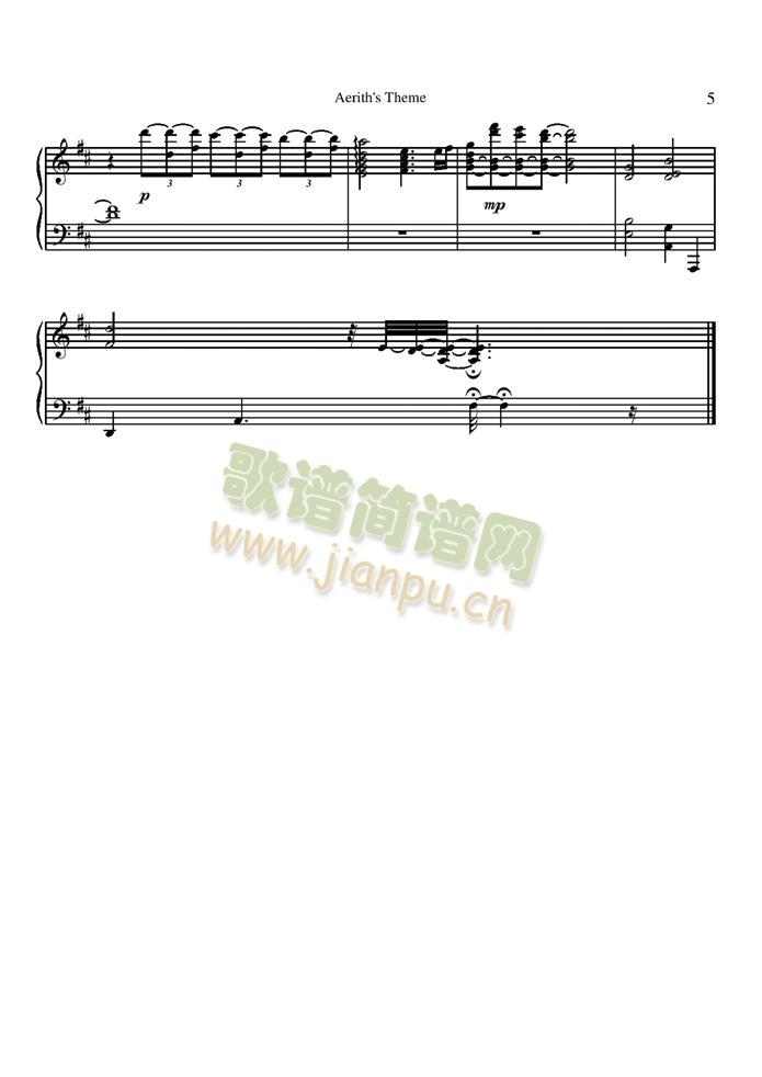 Aerith is Theme Piano Version5