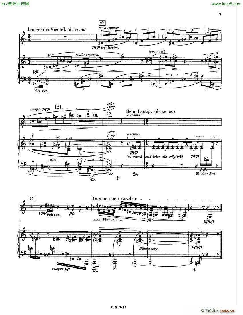 Berg op5 Vier Stücke für kl klavier8