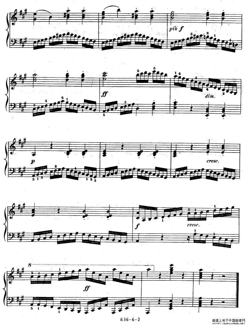 《车尔尼钢琴手指灵巧初步练习曲》OP.636-62