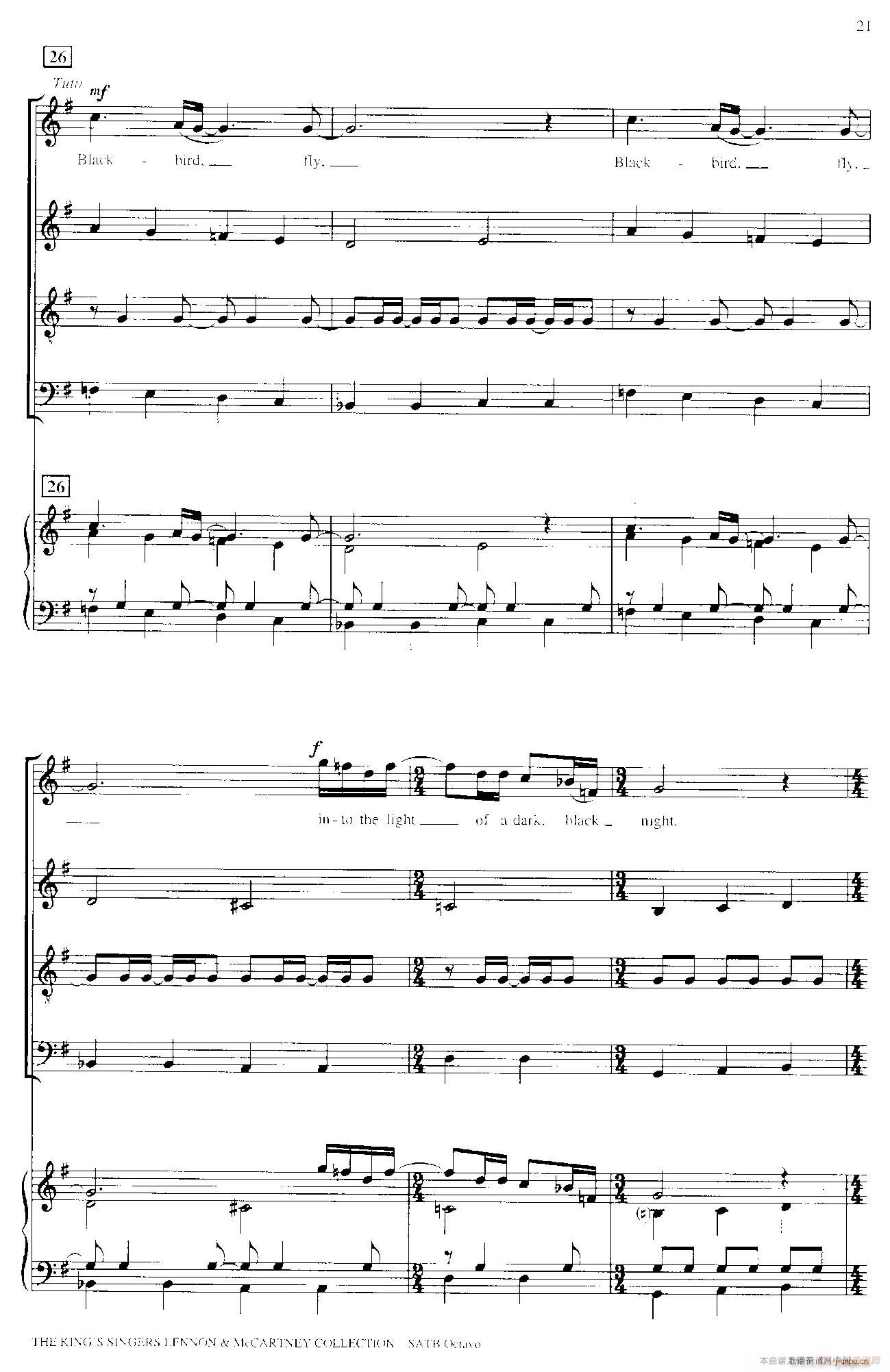 Blackbird（四重奏 钢琴伴奏）5