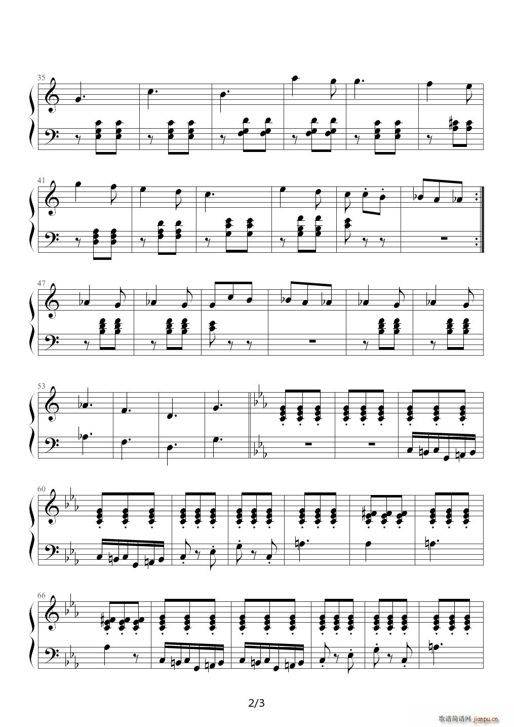 叙事曲（Ballade 布格缪勒钢琴进阶25曲作品100第15首） 降E调2