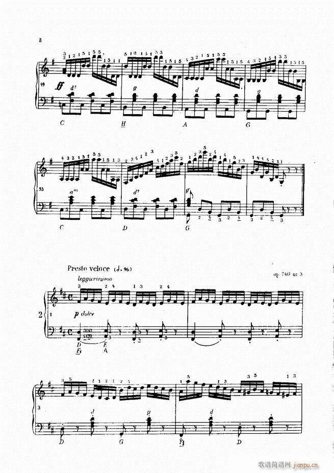 车尔尼手风琴练习曲集 Ⅳ8