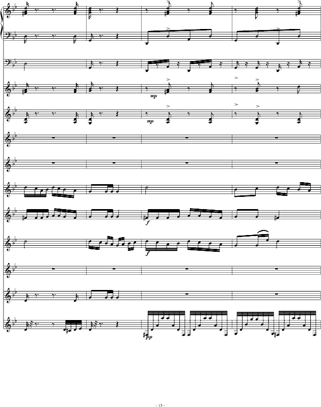 青春舞曲（学校常用的器乐合奏版）-钢琴谱(钢琴曲)-儿童歌曲15