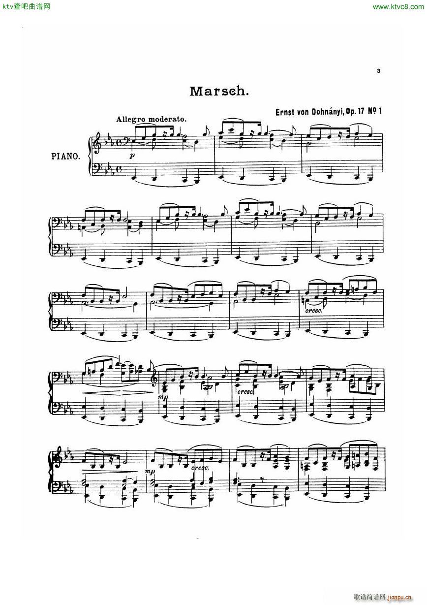 Dohnanyi 17 1 5 Humoresken Marsch1