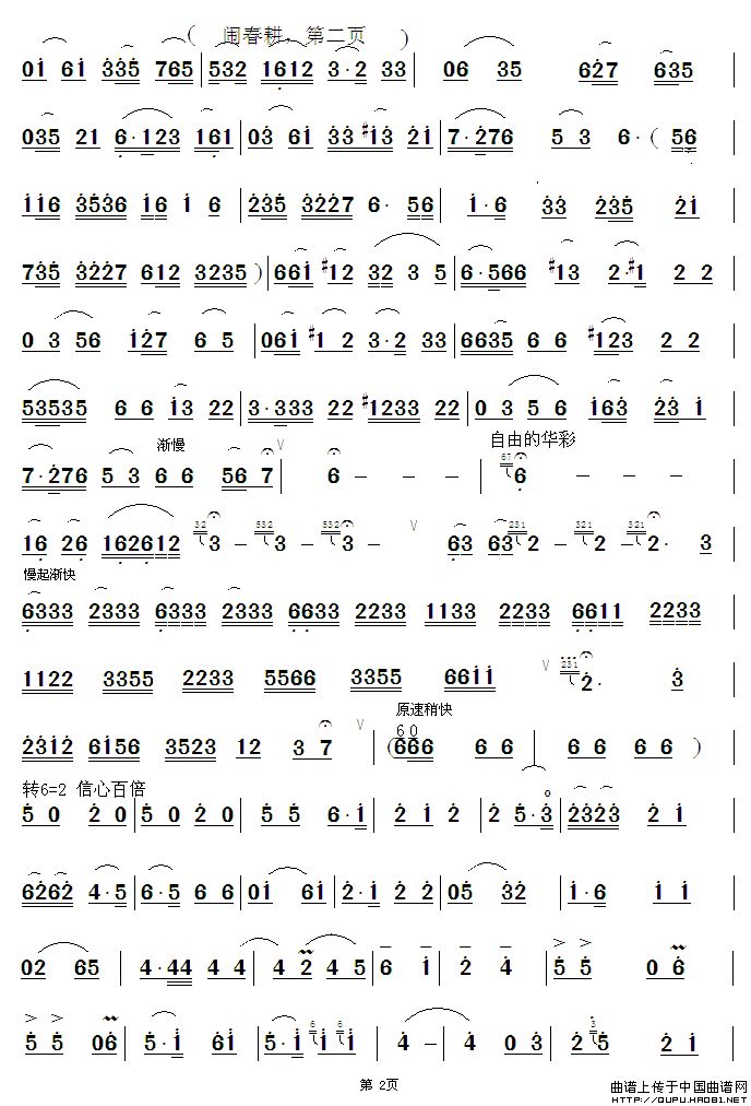闹春耕(唢呐谱)2