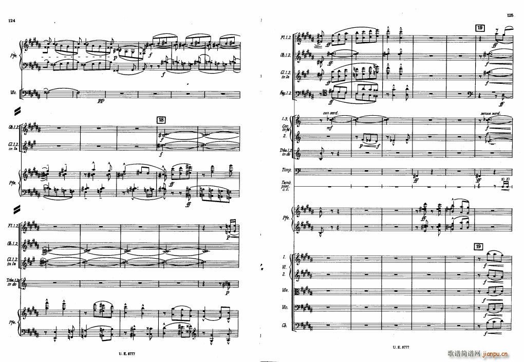 Bartok SZ 83 Piano Concerto No1 Full Score 二22